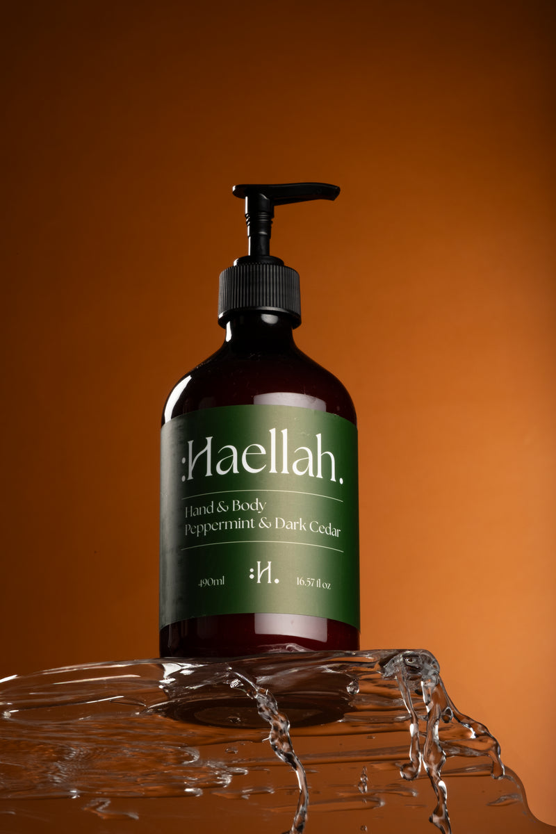 Hand & Body Wash, Peppermint & Dark Cedar