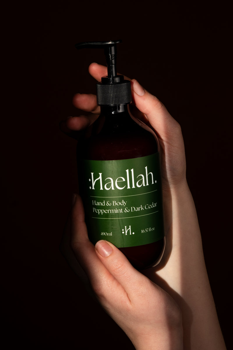 Hand & Body Wash, Peppermint & Dark Cedar