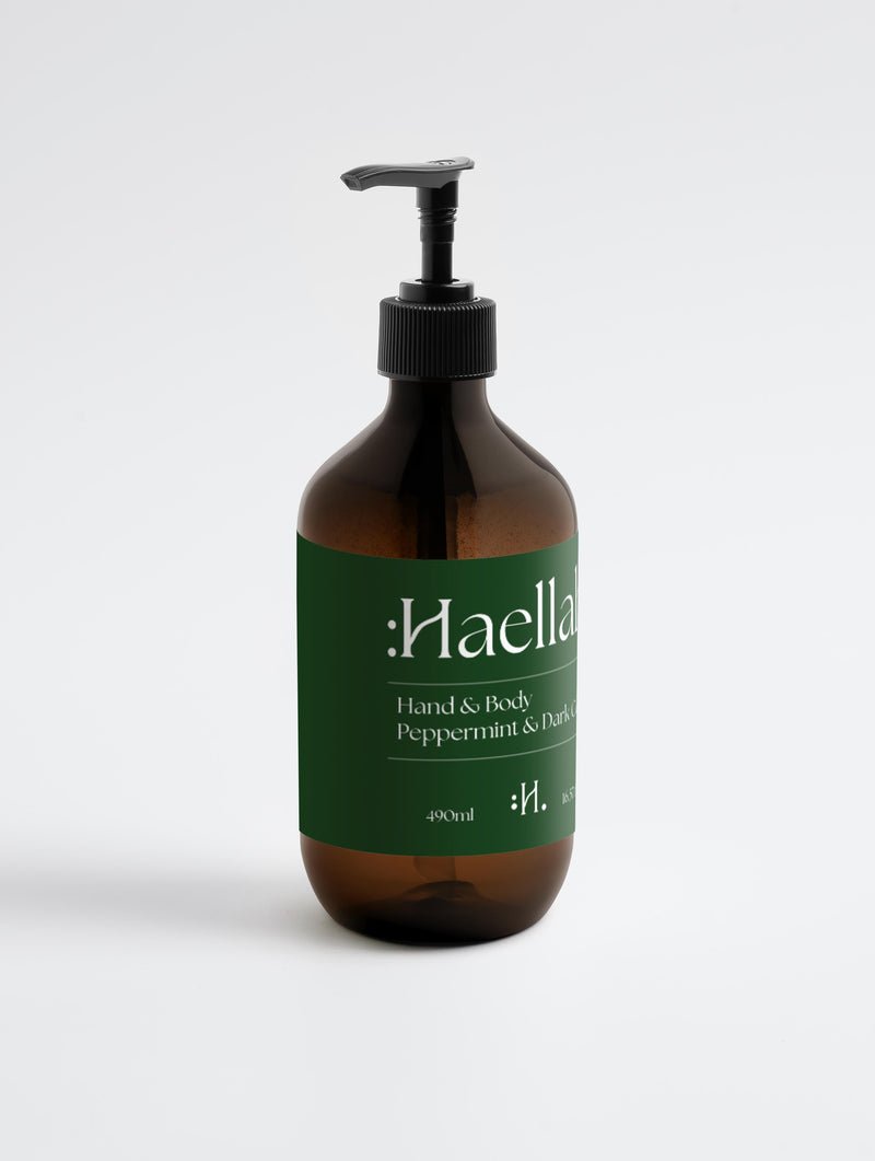 Hand & Body Wash, Peppermint & Dark Cedar